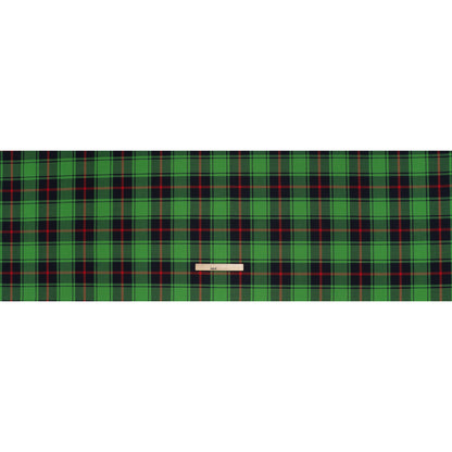 Virgin Wool Twill Made in Italy - Lime Green, Black and Red Plaid