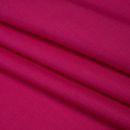 Virgin Merino Wool Twill Suiting Made in Italy - Cyclamen Pink