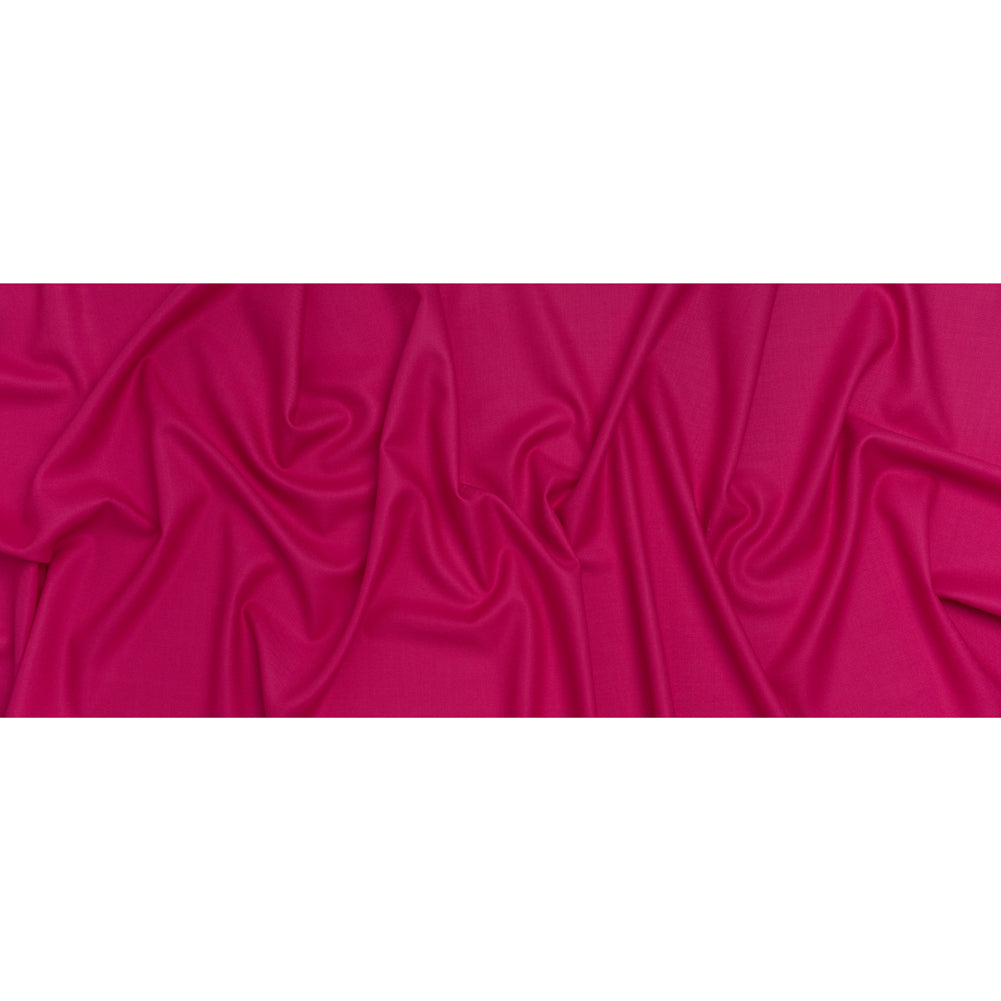 Virgin Merino Wool Twill Suiting Made in Italy - Cyclamen Pink