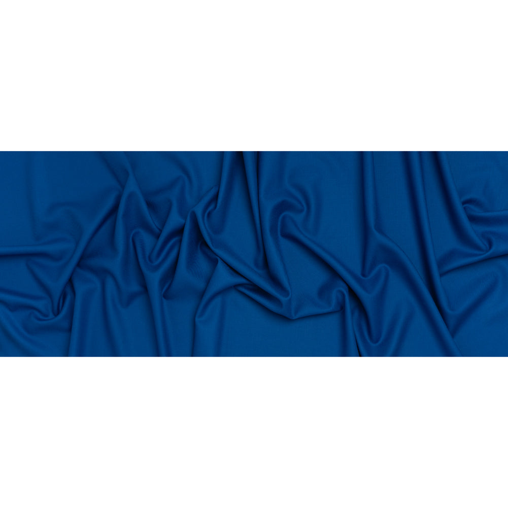Virgin Merino Wool Twill Suiting Made in Italy - Cobalt Blue