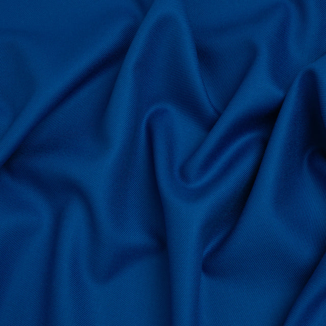 Virgin Merino Wool Twill Suiting Made in Italy - Cobalt Blue