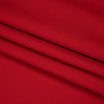 Virgin Merino Wool Twill Suiting Made in Italy - Red