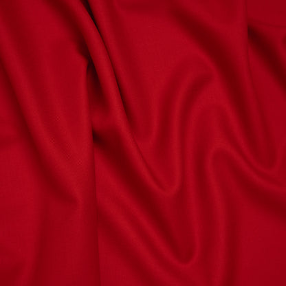 Virgin Merino Wool Twill Suiting Made in Italy - Red