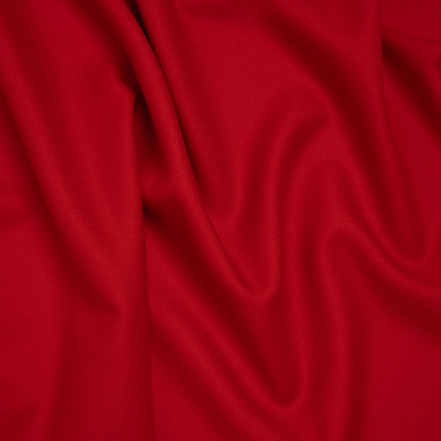Virgin Merino Wool Twill Suiting Made in Italy - Red