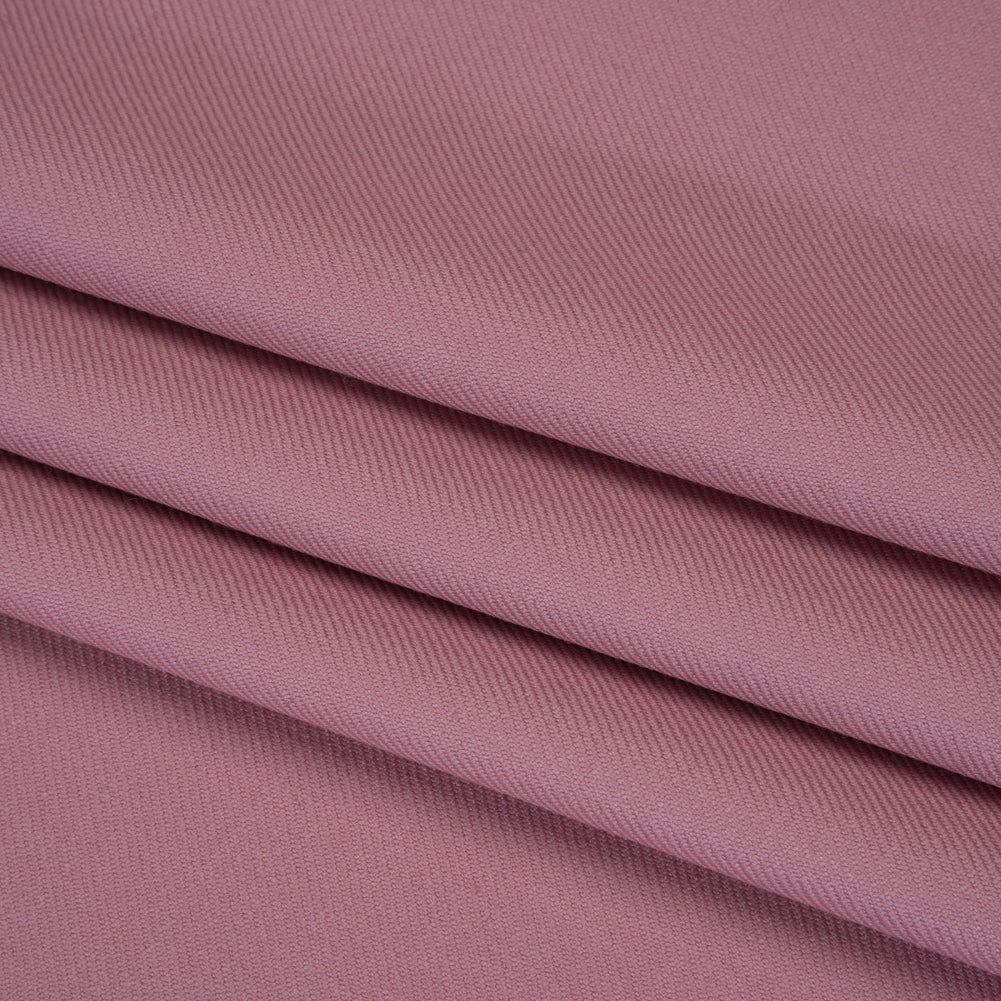 Virgin Merino Wool Twill Suiting Made in Italy - Dusty Rose