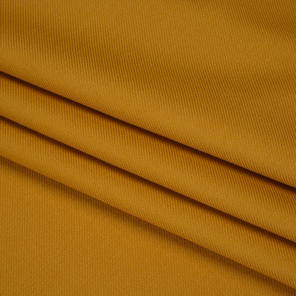 Virgin Merino Wool Twill Suiting Made in Italy - Yellow Ochre