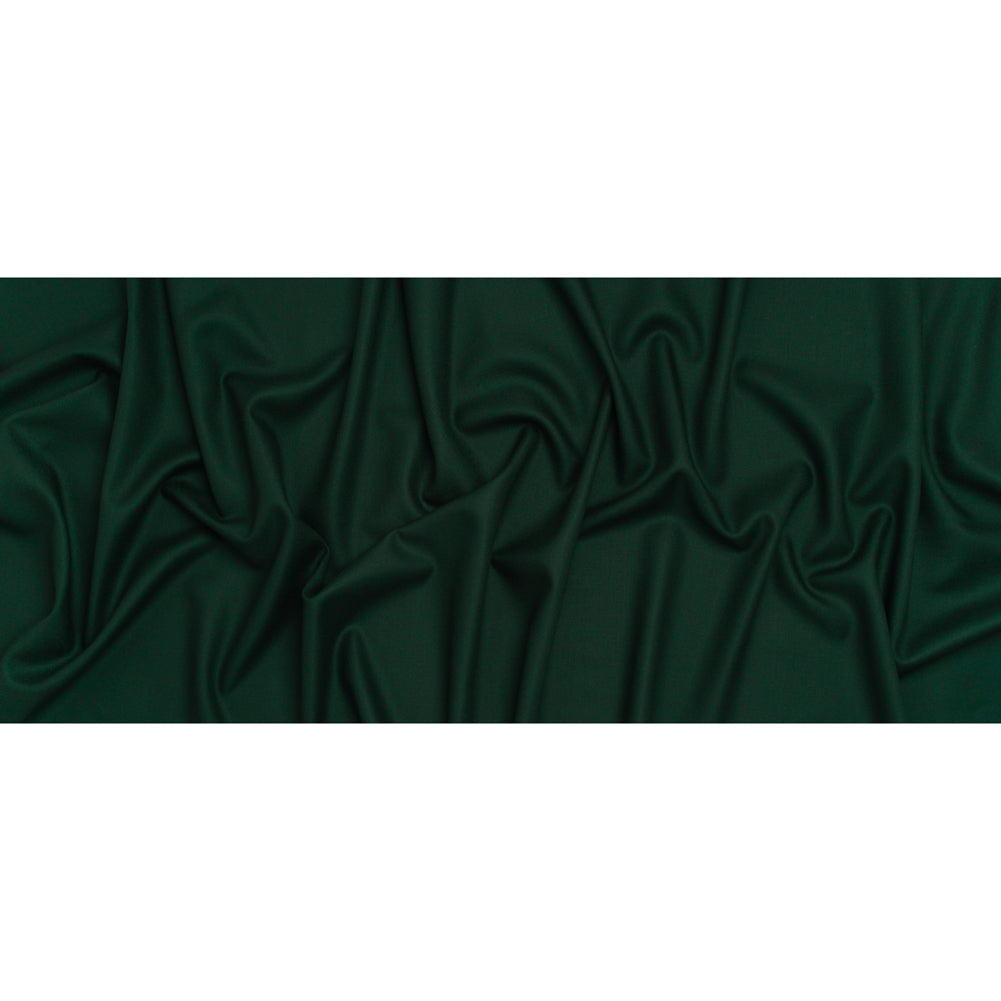 Virgin Merino Wool Twill Suiting Made in Italy - Dark Green