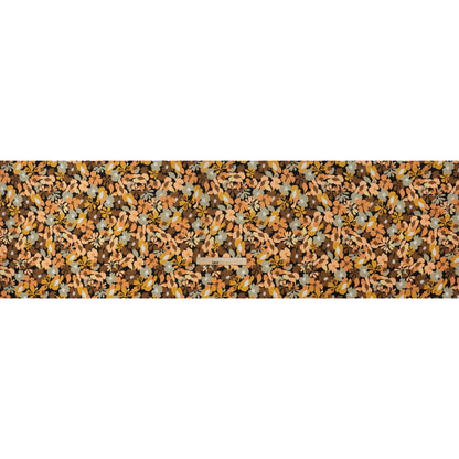 Medium Weight Linen Woven Print - Brown, Sage and Peach Floral