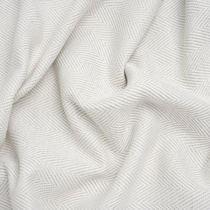 Olefin Upholstery Twill - Bone Railroaded Herringbone