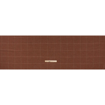 Lightweight Linen Woven - Brown, White and Sage Green Windowpane Check