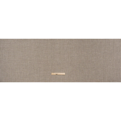 Heavyweight Linen Woven - Beige, Brown and White Shadow Windowpane Check