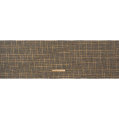 Linen Twill - Black, Beige and Tan Glen Plaid