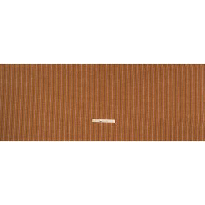 Medium Weight Linen Woven - Burnt Orange, Burgundy and Light Blue Stripes