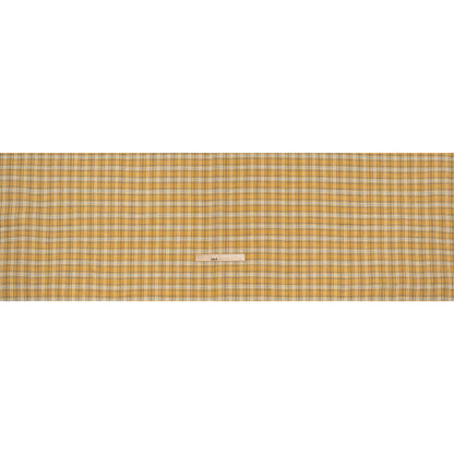 Lightweight Linen Woven - Golden Yellow, Dark Blue and White Plaid - Full