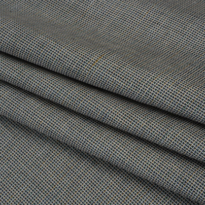 Linen Twill - Blue, Brown and Green Mottled Folded