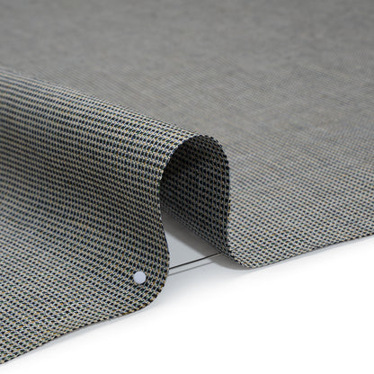 Linen Twill - Blue, Brown and Green Mottled Detail