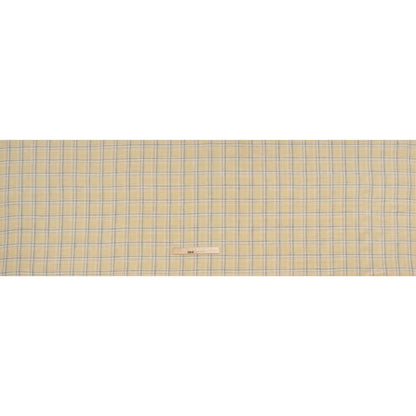 Lightweight Linen Woven - Yellow Beige, Basil Green and Orange Plaid - Full