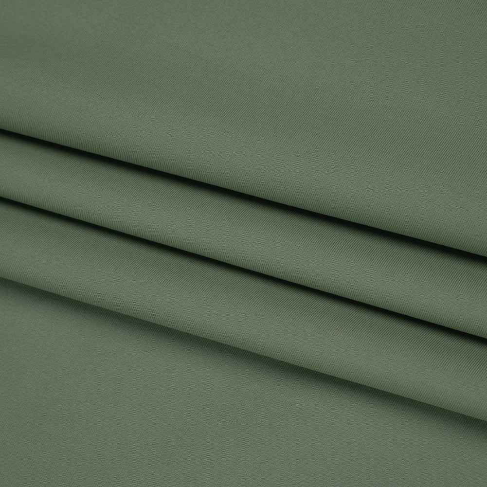 Stretch Econyl Nylon Jersey - Army Green - Designer Deadstock - Folded