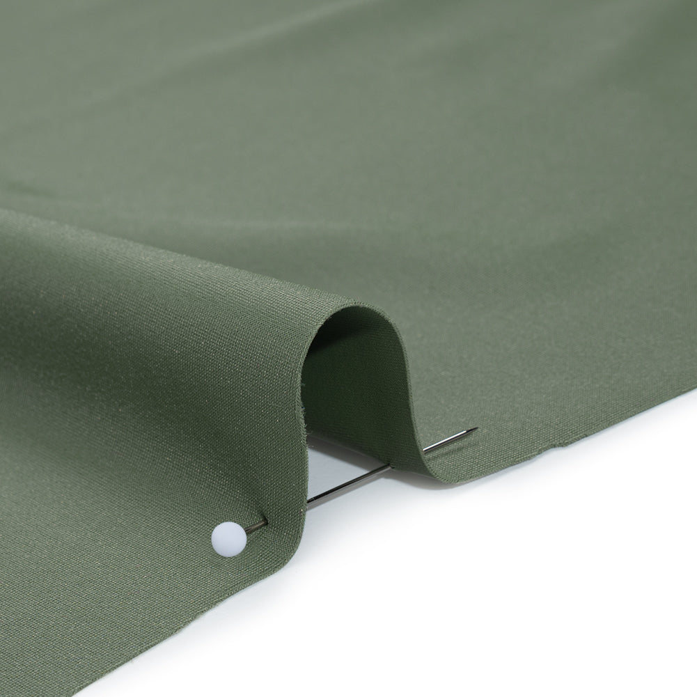 Stretch Econyl Nylon Jersey - Army Green - Designer Deadstock - Detail