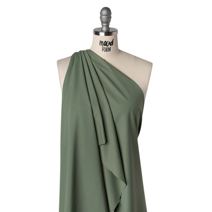 Stretch Econyl Nylon Jersey - Army Green - Designer Deadstock