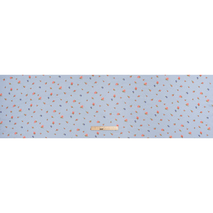 Viscose Georgette Print by The Reformation - Periwinkle Blue, Blush Pink and Royal Purple Berry Floral - Deadstock