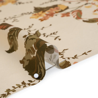 Silk Charmeuse Print by The Reformation - Champagne Cream, Light Dusty Golden Yellow, Blush Pink Floral - Deadstock