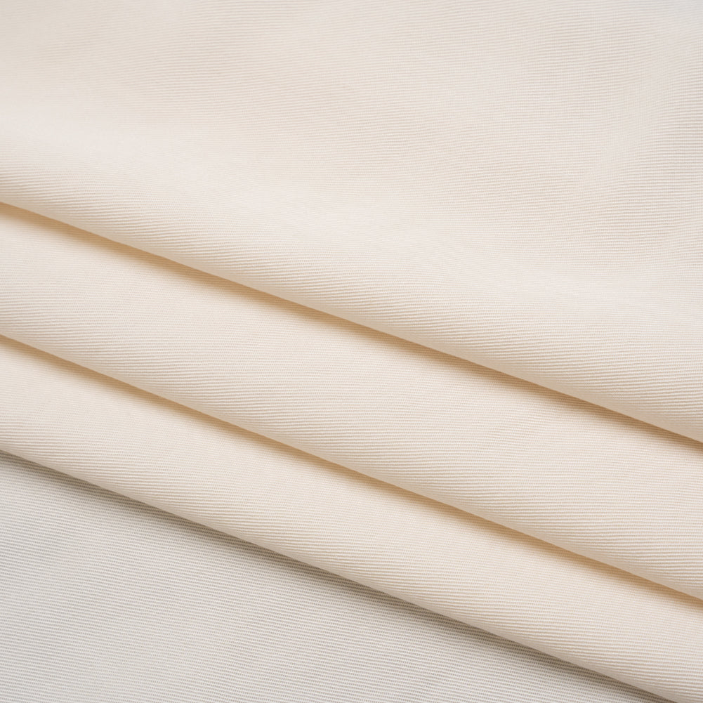 Tencel Gabardine Twill - Cream - Designer Deadstock - Folded