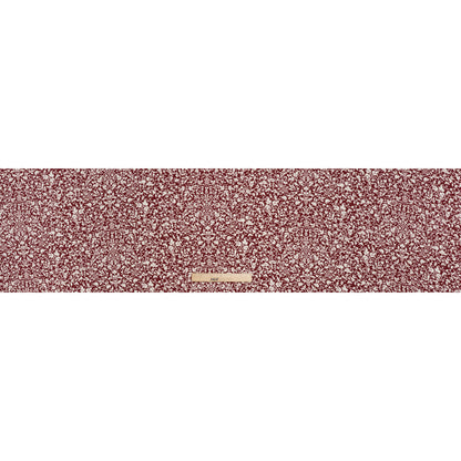 Sustainable Viscose Crepe Print by The Reformation - Deep Ruby Red and White Victorian Foliage - Deadstock