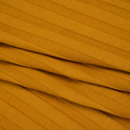 Stretch Tencel Rib Knit - Golden Yellow - Designer Deadstock