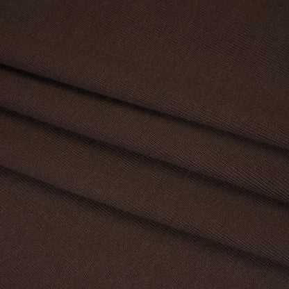 Stretch Tencel Rib Knit - Chocolate Brown - Designer Deadstock