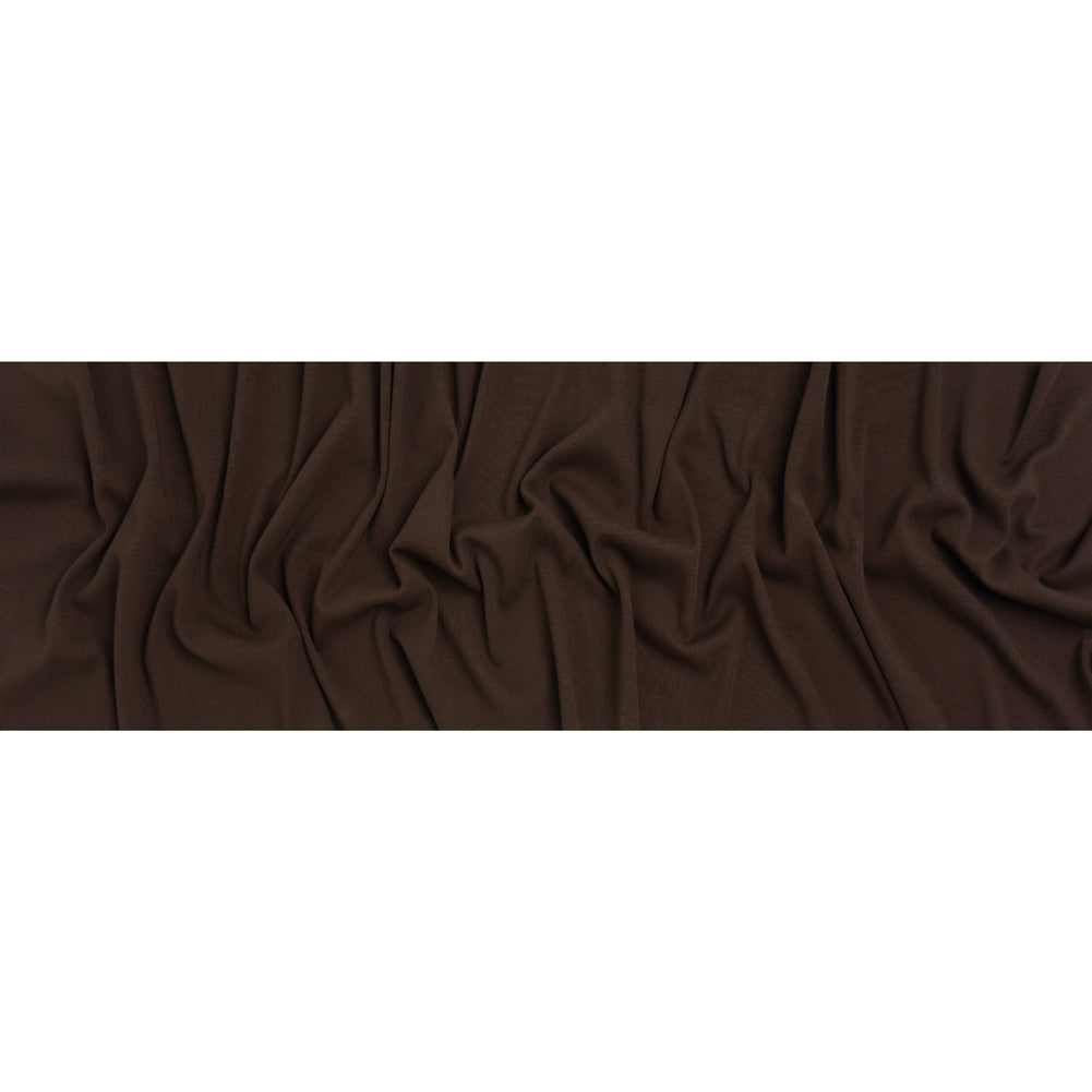 Stretch Tencel Rib Knit - Chocolate Brown - Designer Deadstock - Full