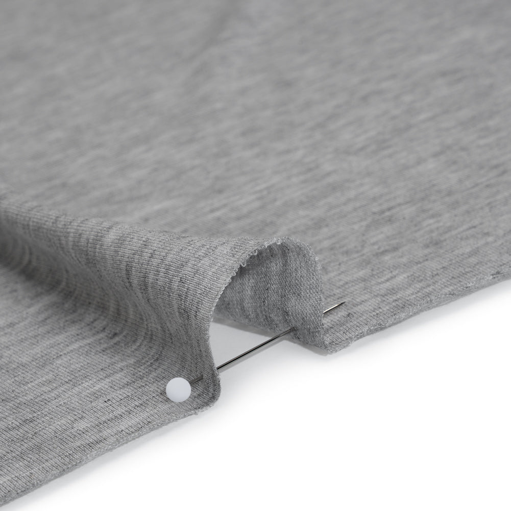 Tencel Jersey Knit - Heather Gray - Designer Deadstock - Detail
