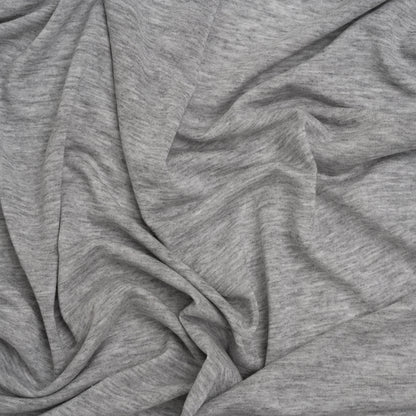 Tencel Jersey Knit - Heather Gray - Designer Deadstock