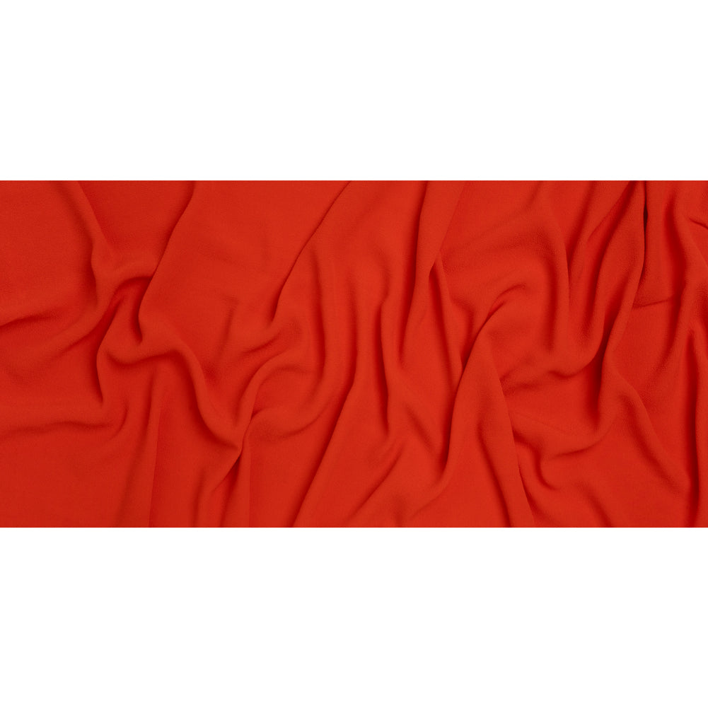 Rayon Blend Ghost Crepe - Vivid Red Orange - Designer Deadstock - Full
