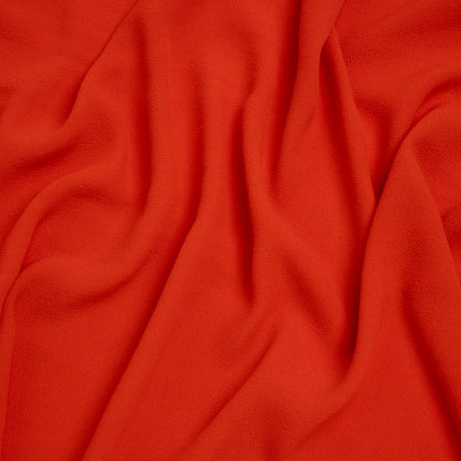 Rayon Blend Ghost Crepe - Vivid Red Orange - Designer Deadstock