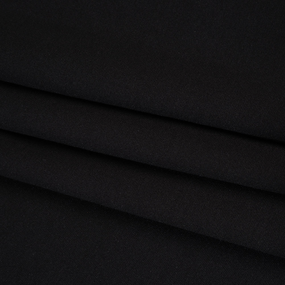 Stretch Rayon Ponte by The Reformation - Black - Deadstock - Folded