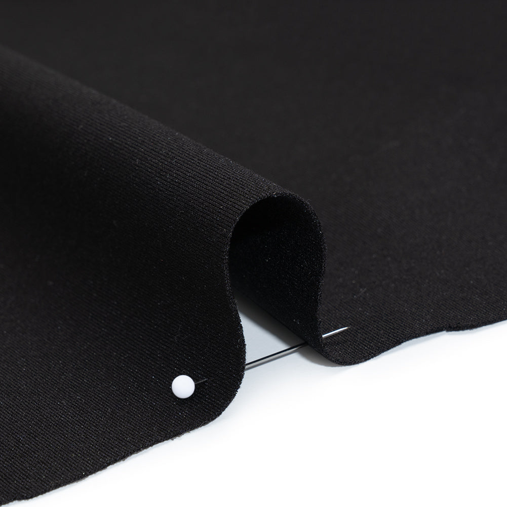 Stretch Rayon Ponte by The Reformation - Black - Deadstock - Detail
