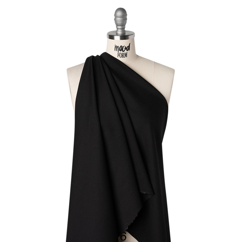 Stretch Rayon Ponte by The Reformation - Black - Deadstock - Drape