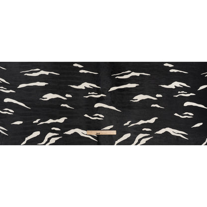 Viscose Georgette Print by The Reformation - Black and Off White Abstract Zebra Stripes - Deadstock