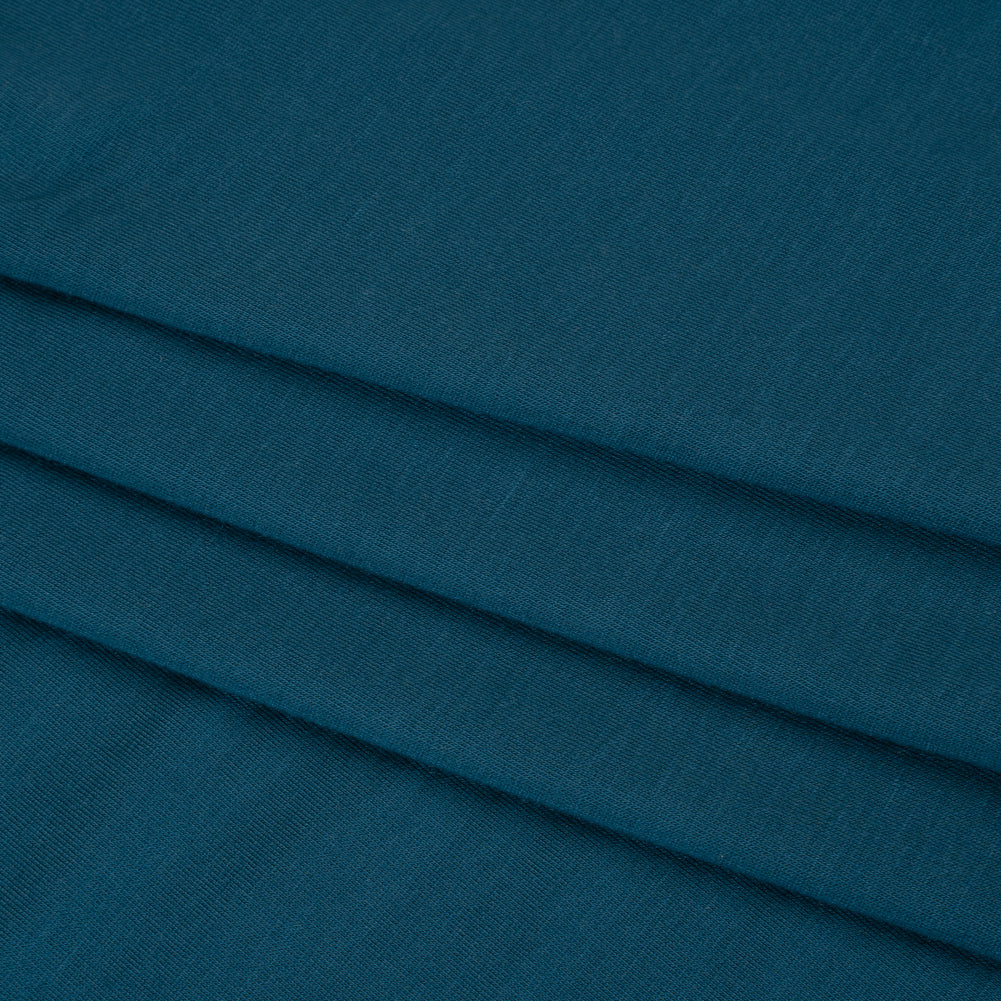 Stretch Tencel Jersey Knit by The Reformation - Deep Ocean Blue - Deadstock - Folded