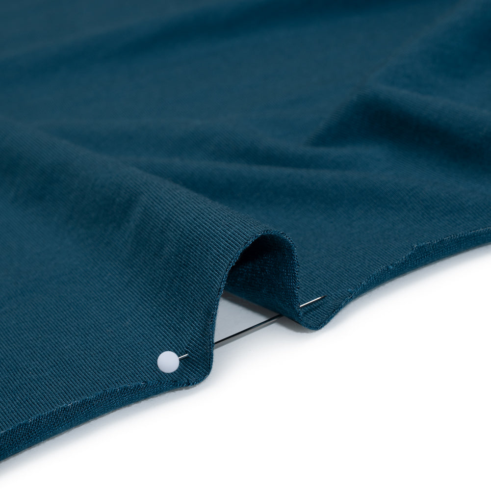 Stretch Tencel Jersey Knit by The Reformation - Deep Ocean Blue - Deadstock - Detail