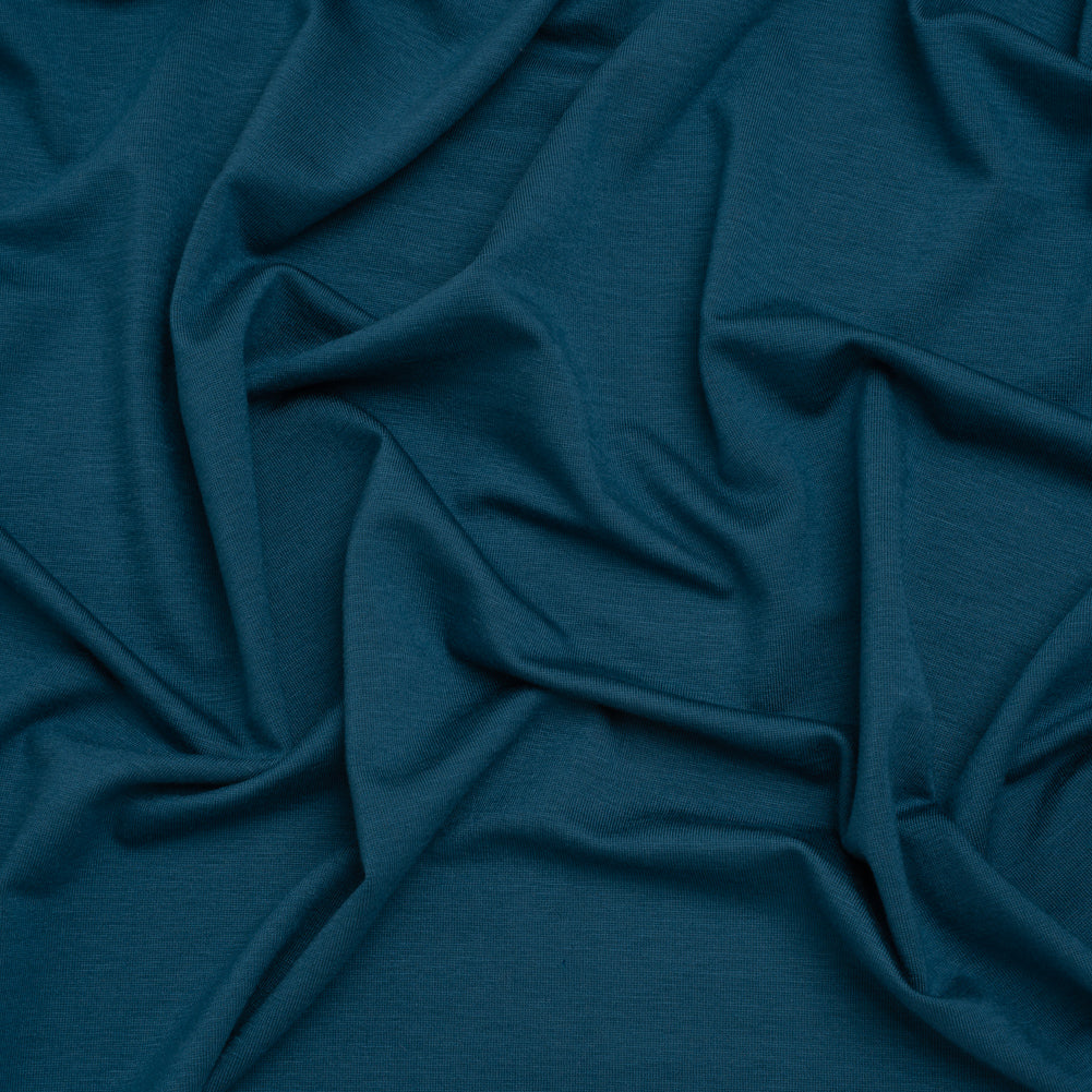Stretch Tencel Jersey Knit by The Reformation - Deep Ocean Blue - Deadstock