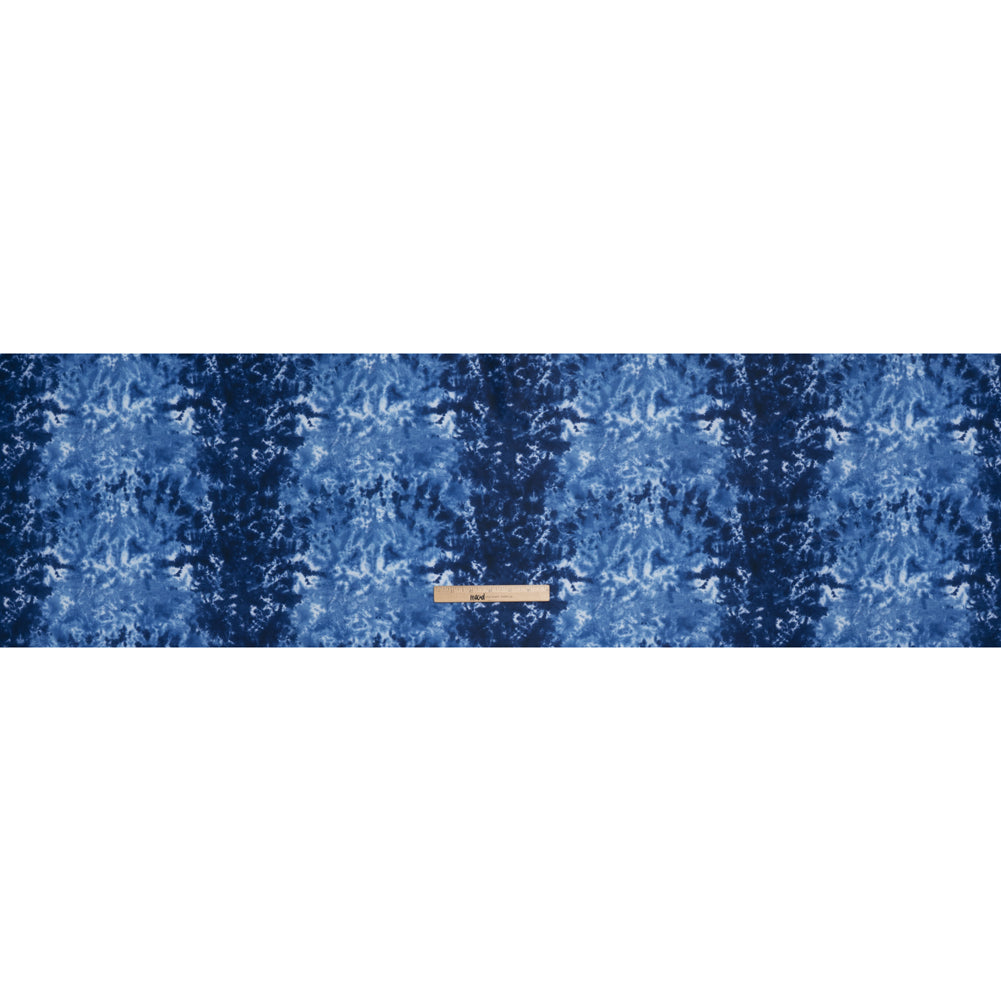 Stretch Econyl Nylon Jersey Print by The Reformation - Deep Sea Blue Tie Dye - Deadstock - Full