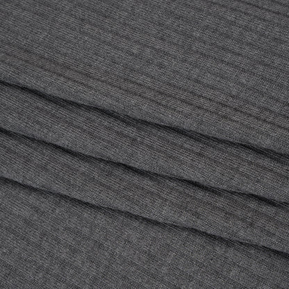 Stretch Tencel Rib Knit - Smokey Gray - Designer Deadstock