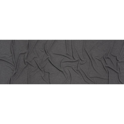 Stretch Tencel Rib Knit - Smokey Gray - Designer Deadstock