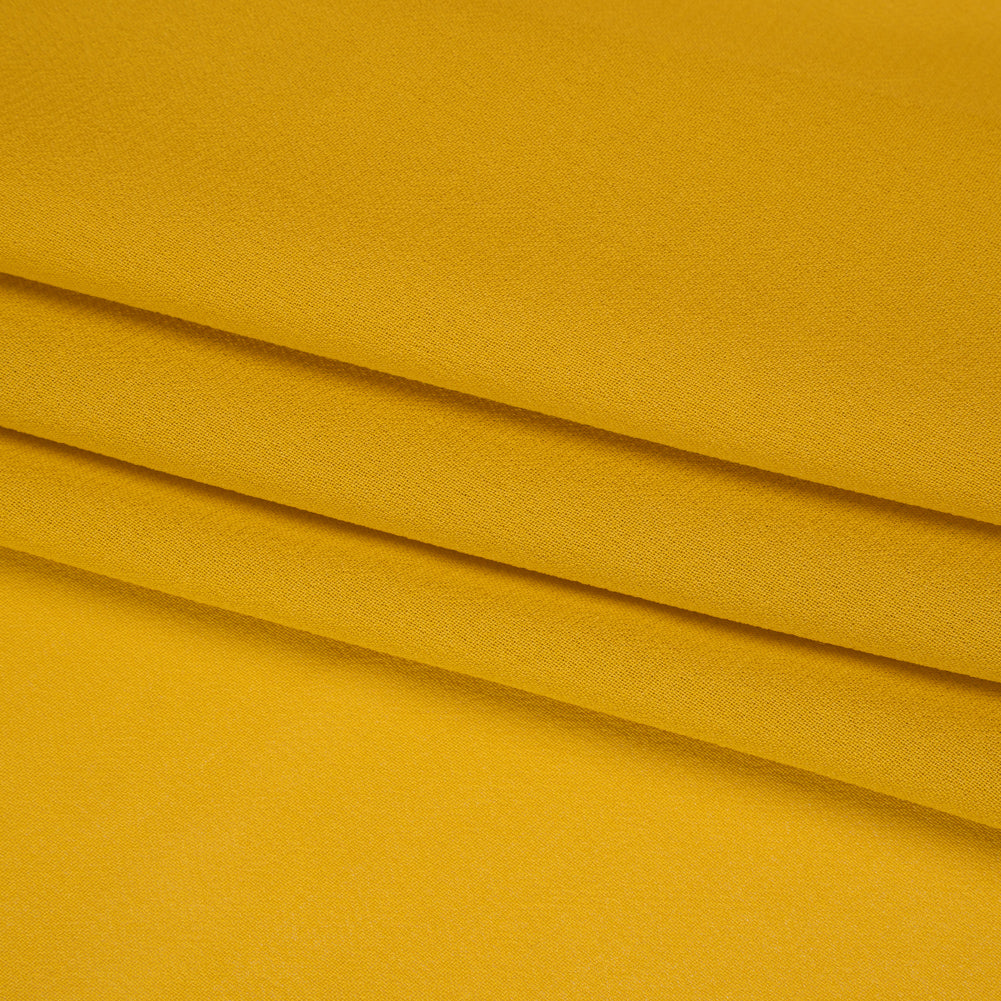 Viscose Georgette by The Reformation - Golden Turmeric Yellow - Deadstock - Folded