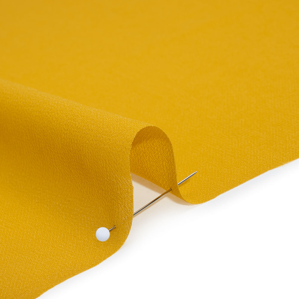 Viscose Georgette by The Reformation - Golden Turmeric Yellow - Deadstock - Detail