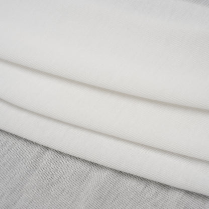 Tencel Rib Knit - Off White - Designer Deadstock