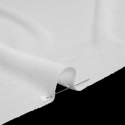 Tencel Rib Knit - Off White - Designer Deadstock