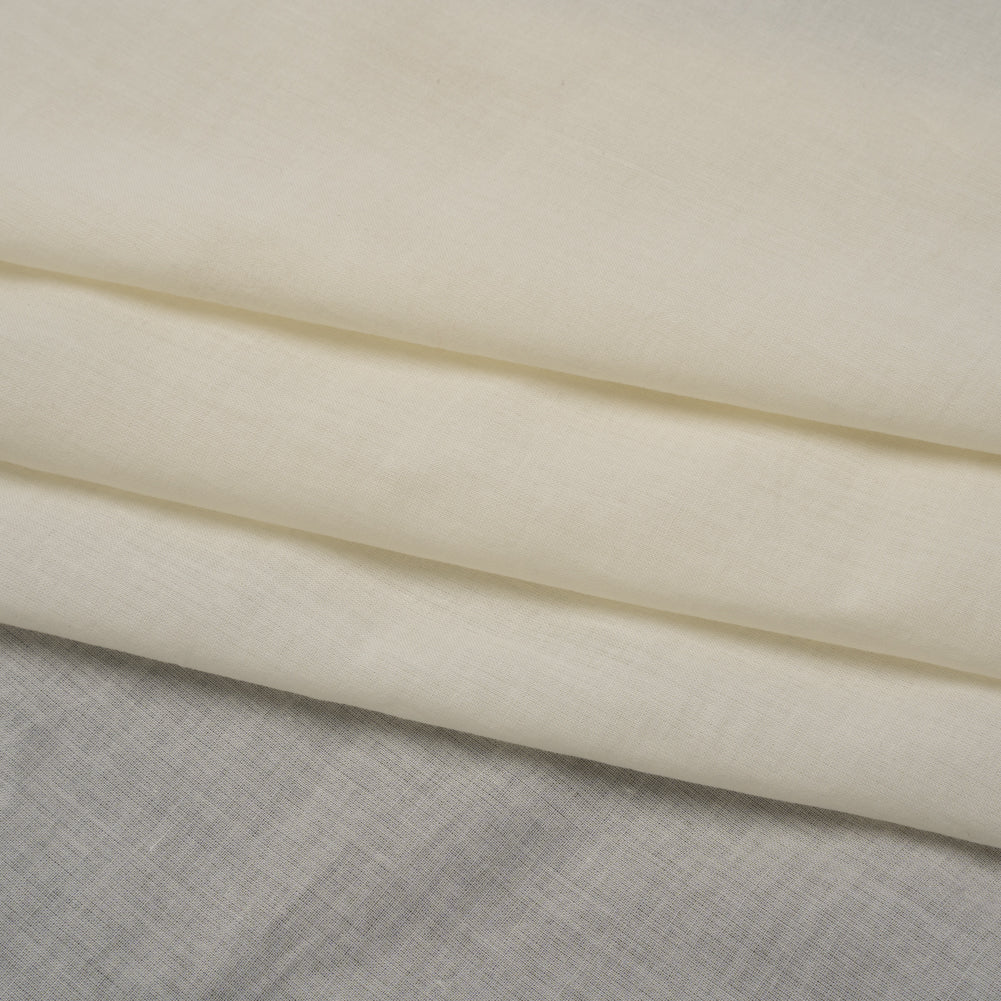 Cotton Voile - Antique White - Famous Australian Designer Deadstock Folded